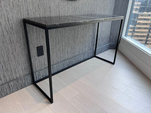 *BRAND NEW ELTE MKT Liamm Black Marble Console Table (*Retail value $1,235)