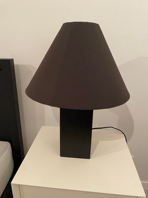 2 Black Wood Table Lamps