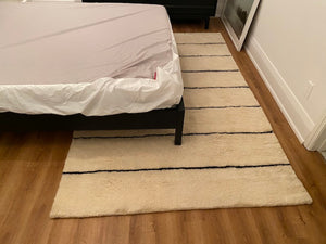 CB2 Micah Stripe Shag Handknotted Rug- 5ftx8ft