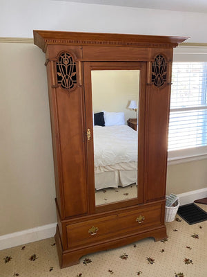 19th Century Armoire Cabinet by "Greenlands Ltd Hereford"