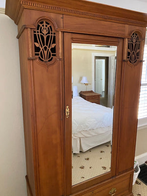 19th Century Armoire Cabinet by "Greenlands Ltd Hereford"