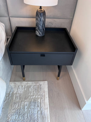 *BRAND NEW Pair of Home Societe Black Nighstands w/1 Drawer (*Retail value $1400)