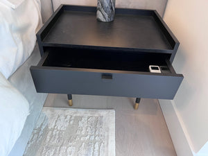 *BRAND NEW Pair of Home Societe Black Nighstands w/1 Drawer (*Retail value $1400)