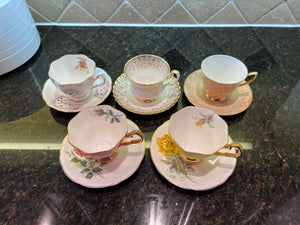 5 Cups & Saucers Lot