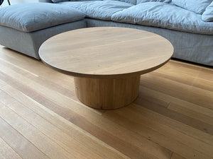 LD Shoppee Solid Oak Round Coffee Table
