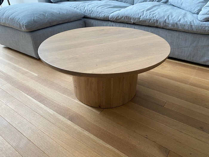 LD Shoppee Solid Oak Round Coffee Table