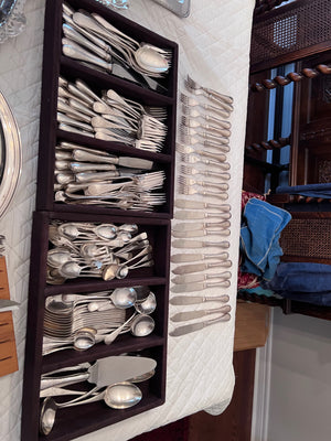 Birks Regency Plate Flatware Set "Queen Mary"- Service for 12