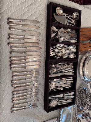 Birks Regency Plate Flatware Set "Queen Mary"- Service for 12