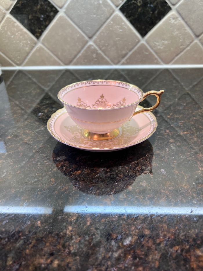 Paragon Pink/Gold Cup & Saucer