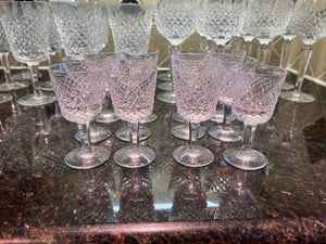 Waterford Crystal 'Alana'- 12 Water, 12 Wine Hock, 12 Small Goblets