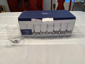 "Cheers" by Mikasa- Set of 8 Stemless Wine Glasses- BRAND NEW