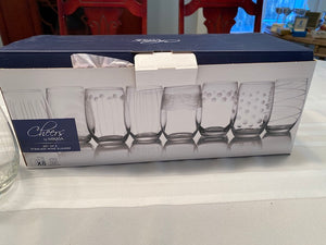 "Cheers" by Mikasa- Set of 8 Stemless Wine Glasses- BRAND NEW