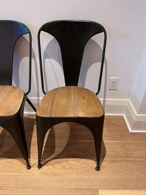 6 Industrial Metal Dining Chairs