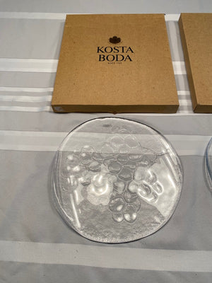 2 Brand New "Kosta Boda" Grape Cheese Plates