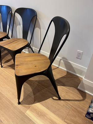 6 Industrial Metal Dining Chairs