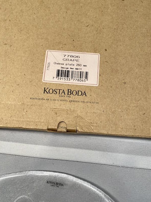 2 Brand New "Kosta Boda" Grape Cheese Plates