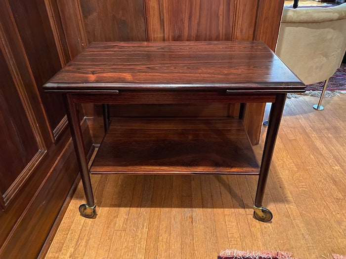 MCM Rosewood Barcart/Trolley by Svendborg Mobler Mogens Hansen, Denmark- 1960s