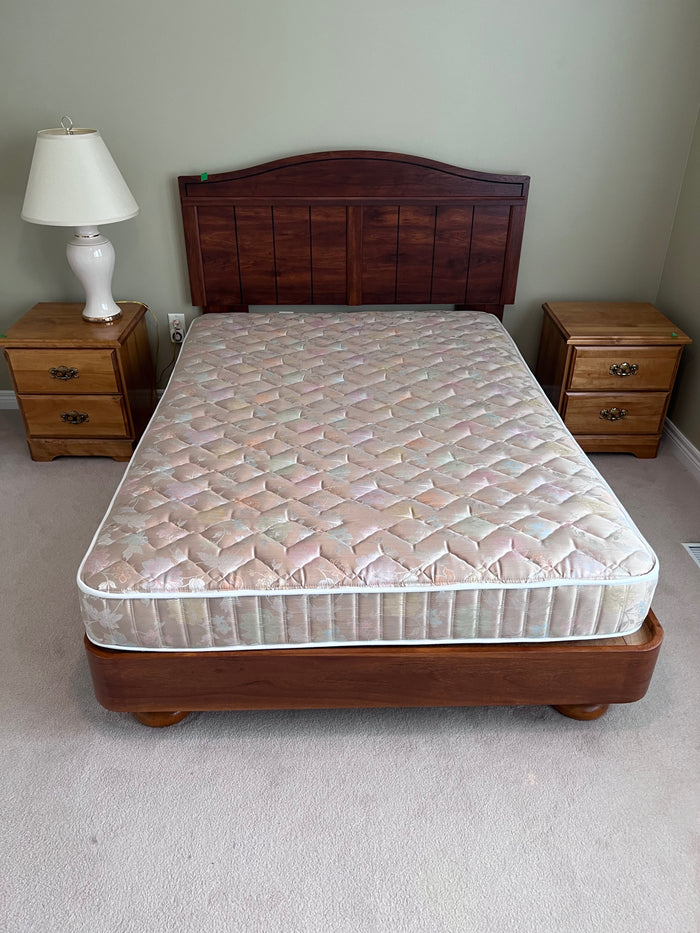 Wood Double Platform Bed