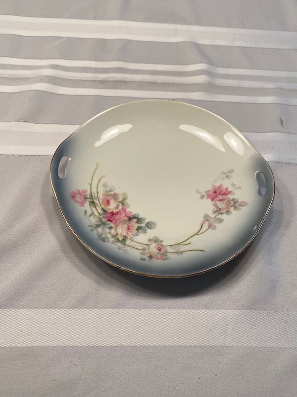 PV Vessra Germany Floral Open Handle Serving Plate