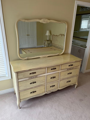 Antique Malcolm Furniture Dresser + Mirror