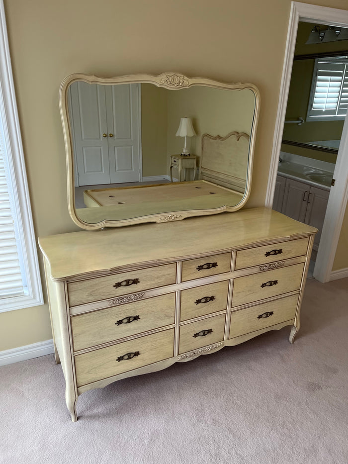 Antique Malcolm Furniture Dresser + Mirror