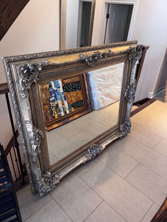 Large Solid Silver Framed Mirror Imported from South Africa