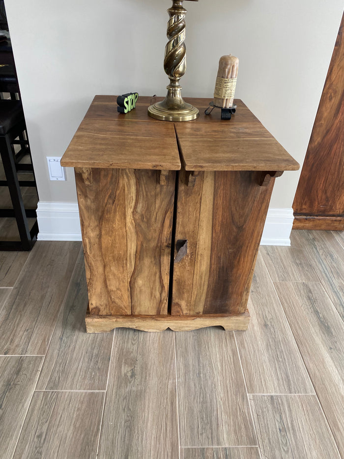 Live Edge Solid Wood Bar-Cabinet, Made in Mexico