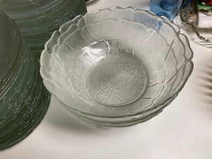 Vintage ARCOROC FLEUR CLEAR GLASS Plate Lot