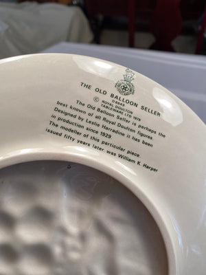 Royal Doulton "The Old Balloon Seller" D6649 Plate