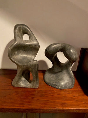 2 Signed Soapstone Sculptures