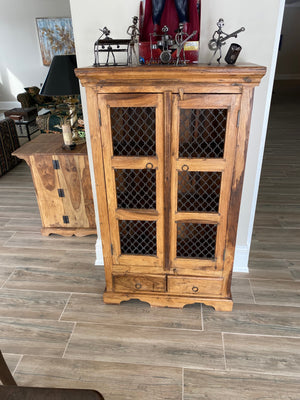 Live Edge Solid Bookcase/Cabinet Made in Mexico