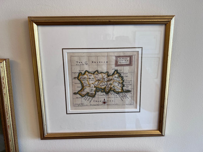Antique Print of 'The Island of Jarsey' by John Seller