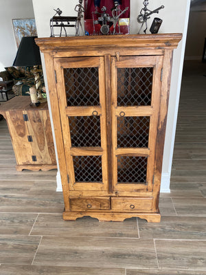 Live Edge Solid Bookcase/Cabinet Made in Mexico