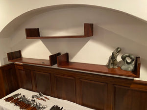 3 MCM Rosewood Floating Shelves