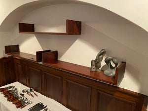 3 MCM Rosewood Floating Shelves