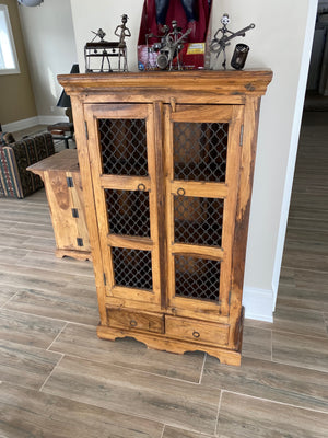 Live Edge Solid Bookcase/Cabinet Made in Mexico