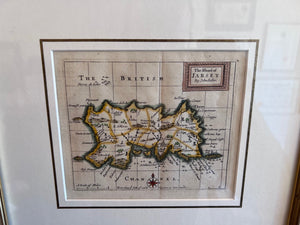 Antique Print of 'The Island of Jarsey' by John Seller