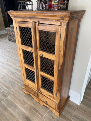 Live Edge Solid Bookcase/Cabinet Made in Mexico