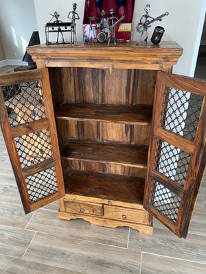 Live Edge Solid Bookcase/Cabinet Made in Mexico