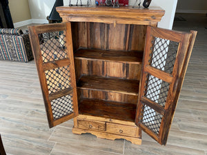 Live Edge Solid Bookcase/Cabinet Made in Mexico