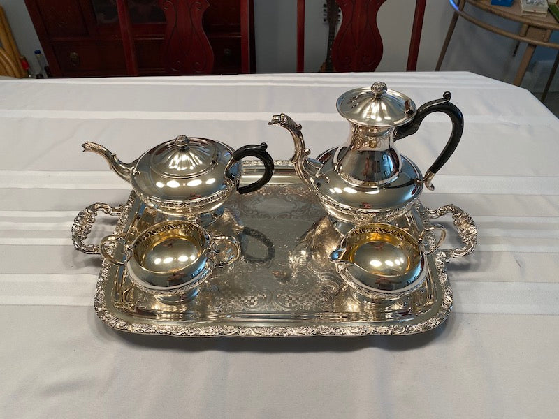 Price of silver best sale tea set