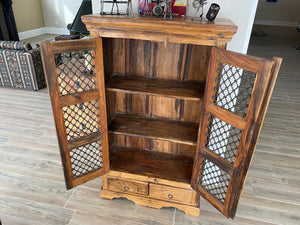 Live Edge Solid Bookcase/Cabinet Made in Mexico