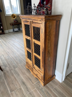 Live Edge Solid Bookcase/Cabinet Made in Mexico