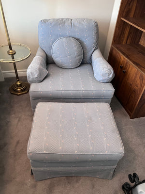 Vintage "Vogel" Armchair + Ottoman