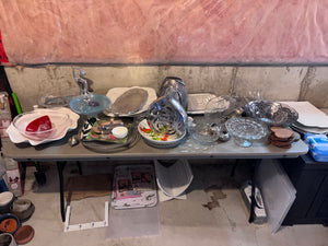 Serving Platter, Bowl, Decor Lot