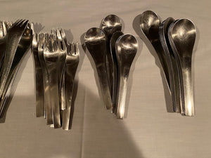 Georg Jensen 'Blue Shark' Stainless Flatware Set, Made in Denmark Service for 12 (70 Pieces)
