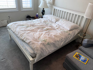 Custom Made Queen White Bed Frame