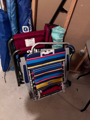 Beach Chairs + Accessories Lot