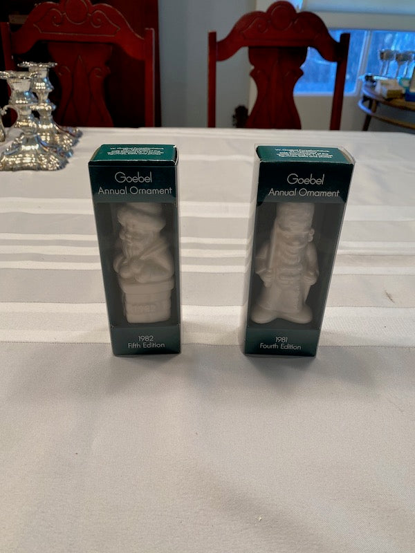 Goebel Annual Ornaments- (1981 Fourth Edition & 1982 Fifth Edition)