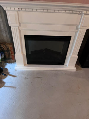 Dimplex Essex Electric Fireplace With White Mantel